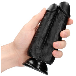 Real Rock Double Gode Two In One 15.5 x 6.5cm Noir